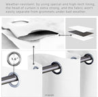 Outdoor Indoor Curtains W52 x L108 for Patio - Weather-resistant Window Panels Privacy Protect Grommet Top Thermal Insulated Home Curtain for Porch Pergola Lawn Garden Hot Tub Area (2 Panels)