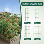 Halatool 63 Inch Tomato Cages for Garden, 6 Pack Adjustable Tall Tomato Cage, Garden Stakes Tomato Trellis for Pots, Tomato Plant Support for Raised Garden Bed &Vegetables Flowers