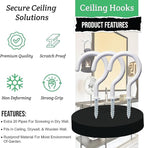 75 Pcs Ceiling Hooks for Hanging Plants, Cups, Utensils Vinyl Coated Screw-in Mug Hooks for Wooden and Drywall–Multi Size Sets (1/2 inch,5/8 inch,3/4 inch,7/8 inch,1 inch,1-1/4 inch)