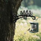 4-Pack Aesthetic Plant Hangers Outdoor and Indoor – 10 Inch Metal Hanging Plant Bracket with Beautiful Bird Pattern – Anti Rust Plant Hooks for Hanging Baskets, Bird Feeder, Windchime, Lantern