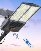 Solar Street Light 104 LED Outdoor Parking Lot Fixture with Remote