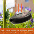 Crosslight Glass Flower Solar LED Waterproof Outdoor Garden Stake - Decorative Electronic Light Garden Decor for Yard, Lawn, Patio, Deck, Pathway, Pond, Backyard (Purple)