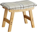 Foot Stools Ottoman, Small Soft Footrest Ottoman with Wood Legs, Sofa Footrest Extra Seating for Living Room Entryway Office
