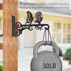 Metal Plant Hooks (2-Pack) - Decorative Wall Hangers with Butterfly Design for Indoor & Outdoor Use - Hanging Brackets for Plants, Flower Baskets, Bird Feeders, Lanterns - Patio, Garden, Home Decor