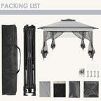 COBIZI 11x11 Pop Up Gazebo One-Push Canopy Tent, Carpas Para Patio, Outdoor Canopy Shelter with Double Roof Ventiation 121 Square Feet of Shade for Lawn, Garden, Backyard and Deck, Gray (Upgraded 2.0)