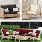 Cushion Covers, 8 Pack, Stretch Fit, Medium-Grey, Outdoor Patio