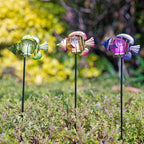 Outdoor Garden Solar Lights,3Pack Decorative Solar Lights for Garden Decor, Tropical Fish Backyard Decor,Led Solar Lights with Stakes for Yard Landscape Patio(21.3''H)