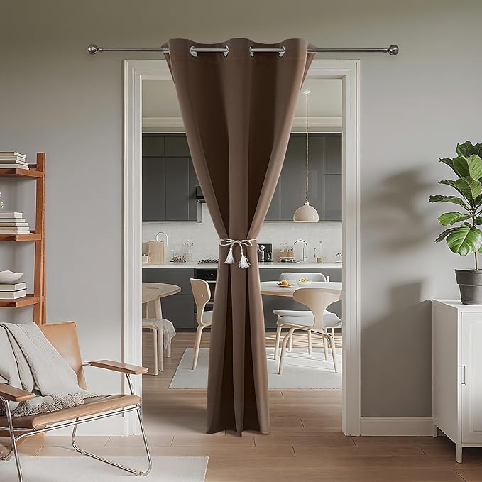 Blackout Door Curtain for Doorway Privacy – Khaki, 40Wx78L, 1 Panel