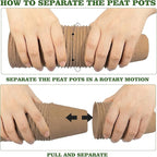 Biodegradable Peat Pots for Seedling - 120 Pack 3.15 inch Biodegradable Plant Seed Starters Kits with 30 Plant Labels, Garden Germination Nursery Pots for Flower Vegetable Seed Germination