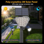 T-SUN Solar Lights Outdoor Waterproof IP65, 6 Pack LED Solar Spot Lights Color Changing IP65 Waterproof Smart Auto On/Off for Outside Landscape Garden Yard Lawn Pathway Patio Driveway