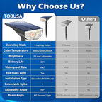 TOBUSA Solar Spot Lights Outdoor 5 Modes, 44LEDs Bright Landscape Spotlights Solar Powered 3 Colors Changing, IP67 Waterproof Auto On-Off Dusk Dawn Solar Outdoor Lighting for Yard Garden Outside Tree