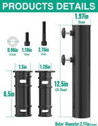 QZER Umbrella Pole Mount Stand Tube, Universal Umbrella Stainless Steel Tube Base Replacement Parts,Heavy Duty Umbrella Base Stake Holder,Umbrella Base Holder Tube Bracket for Garden Backyard Balcony