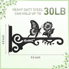 Metal Plant Hooks (2-Pack) - Decorative Wall Hangers with Butterfly Design for Indoor & Outdoor Use - Hanging Brackets for Plants, Flower Baskets, Bird Feeders, Lanterns - Patio, Garden, Home Decor