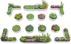 A ANLEOLIFE Set of 14, 18 Inch Tall Raised Garden Beds Kit, Heart-Shaped, Large Oval & Round Metal Planters – Ideal for Backyard Vegetables Flowers Herbs, Antique White
