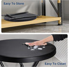 Cocktail Table 28in Folding Round High Top Indoor – Black- 2PCS