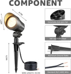 SUNVIE All-in-One Low Voltage Landscape Lighting Kit, 6W Landscape Lights Wired Aluminum 3000K with Transformer 100FT Wire, 12-24V Waterproof Outdoor Spotlight for Garden Yard House Tree, 8 Pack