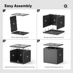 NEWBULIG 31 Gallon Deck Box, Weatherproof Resin Lockable Outdoor Storage for Secure Package Deliveries and Indoor Storage in Garden or Patio, Backyard
