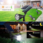 URPOWER Solar Lights Outdoor, 2-in-1 Waterproof Adjustable Solar Spotlights Outdoor Wall Light, Dusk-to-Dawn Solar Powered Landscape Lights for Backyard/Garden/Pathway/Pool/Porch (4Pack, Cool White)