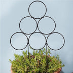 Garden Plant Trellis for Indoor Plants, Stackable Metal Trellis Supports for Climbing Plants or Houseplants, 3 Pack, Black,11.8"(W) x 15.4"(H)