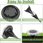 INCX 4.6 inch Solar Lights for Outside, 4 Pack Solar Light Outdoor Waterproof, Garden Lights Landscape Lighting for Lawn Yard Deck Driveway Walkway White