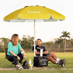 AMMSUN Shade Umbrella, Premium Portable Umbrella with Stand, 6.5ft Lightweight Free Standing Canopy for Sporting Games, Adjustable Instant Sun Protection and Easy to Carry, Yellow