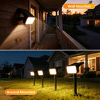 Fabrito 8 Pack Solar Spot Lights Outdoor Waterproof IP67, [108 LEDs, 4 Modes] Dusk to Dawn Spotlights with 1500mAh Battery for All Night, Landscape Lights for Tree, Yard, Pool, Pathway, Warm White