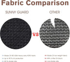 SUNNY GUARD Customized 3.3'x34' Black Balcony Privacy Screen, 90% Shade - Image 6
