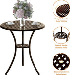 Patio Bistro Set 3 Piece, Cast Aluminum Bistro Set - Image 4
