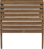 Linon Home Dcor Linon Adirondack Woodstock Ottoman, Teak Stain, Acorn, 21.6"W x 21.06"D x 13.7"H
