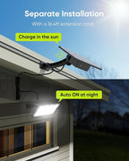 JACKYLED 1000 Lumens 299 LED Solar Lights Outdoor Bright Solar Dusk to Dawn Light with 4000mAh Battery, IP65 Waterproof Outdoor Solar Powered Security Flood Light for Wall Porch Shed Barn