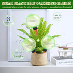 3pcs Large Plant Self Watering Globes, 17.5 oz Plastic Water Bulbs Top Fill, Plant Watering Devices System Slow Release Terracotta, Water Spikes Stakes for Indoor(3pack)