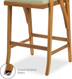 Best Choice Products Set of 2 Outdoor Acacia Wood Bar Stools Bar Chairs for Patio, Pool, Garden w/Weather-Resistant Cushions - Sage
