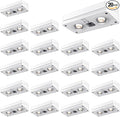 Solar Fence Lights 20 Pack, 50 Lumens Outdoor Solar Lights with 12 Modes RGB Color Glow LED，Waterproof, Solar Lights for Patio, Backyard, Deck, Fence, Railing(White Shell)