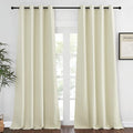 NICETOWN Room Darkening Beige Curtain 120 inch Length - Grommet Solid Thermal Insulated Doorway Drape Blackout Curtain for Bedroom/Living Room (1 Panel, W52 X L120)