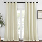 NICETOWN Bedroom Curtain Room Darkening Drapery 102 inches Length - Home Fashion Thermal Insulated Grommet Room Darkening Curtain for Living Room (Beige, 1 Panel, 52 x 102 inches)