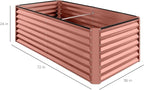 Best Choice Products 6x3x2ft Outdoor Metal Raised Garden Bed, Deep Root Box Planter for Vegetables, Flowers, Herbs, 269 Gallon Capacity, 100% Non Toxic Materials - Terracotta