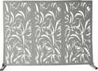 Oakland Living 6 ft. X 4 ft. Grey Freestanding Metal Privacy Screen Room Divider