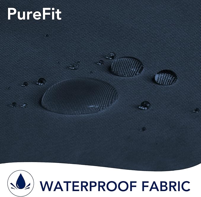 PureFit Outdoor Curtains for Patio Waterproof Weatherproof, UV Resistant Outside Curtains for Gazebo, Front Porch, Pergola, Sun Blocking Privacy Curtain, 120W x 108L inch, 1 Panel, Navy Blue