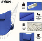 Hammock Chair, Navy Iron Stand, 350 lb Max Load, Indoor Outdoor