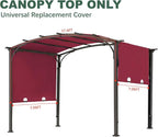 85''x 208'' Universal Doubleton Steel Pergola Replacement Cover for Pergola L-PG080PST, (Burgundy)