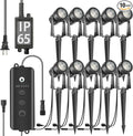 SUNTHIN Outdoor Landscape Lighting with Dusk to Dawn Sensor Controller, 10 Pack