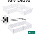 YITAHOME 48x48x24 in Plastic Raised Garden Bed 2pcs with Growth Grid, Large Outdoor Vinyl Planter Box for Plants, Vegetables, and Flowers, Easy Installation, White