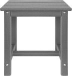 Adirondack Square Side Table,one-Tier Outdoor end Table, Patio Side Table for Pool,Porch,Backyard,Relaxing Companion (Grey)