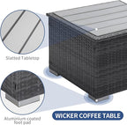 NICESOUL 11 Piece Extra Large Outdoor Furniture Sofa Set, Deep Wide PE Wicker Patio Modular Sectional with Side Tables, 29.3'' High Back Modern Luxury All-Weather Rattan Conversation for Outside, Gray