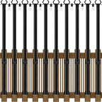 AILBTON 10 Pack 5Ft String Light Poles,Light Poles for Outside String Lights,Outdoor Light Poles with Fence Bracket,Metal Pole Stand for Patio,Backyard,Deck