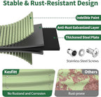 Kesfitt Round Raised Garden Bed, 4x4x1 FT Galvanized Steel Metal Garden Bed, Open-Bottom Design, 12-Inch Deep Outdoor Raised Garden Bed for Vegetables & Herbs, Fruit Green
