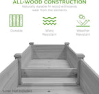 Best Choice Products 72x24x30in Raised Garden Bed, Elevated Wood Planter Box Stand for Backyard, Patio, Balcony w/Divider Panel, 6 Legs, 300lb Capacity - Gray