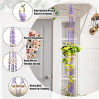 Hoteam 12 Pcs Macrame Plant Hangers Macrame Hanging Planters for Indoor Plants Handmade Boho Hanging Baskets Flower Pots Holder for Outdoor Home Wall Decor