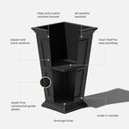 Veradek Fairmont Tall Plastic Planter - Large Outdoor Planter for Front Porch | Crack Resistant All-Weather Use | Classic Estate Design for Tall Plants, Flowers, Trees