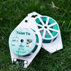 2 Reels 328 Feet (100m) Twist Tie, Green Coated Garden Plant Ties with Cutter for Gardening and Office Organization, Home